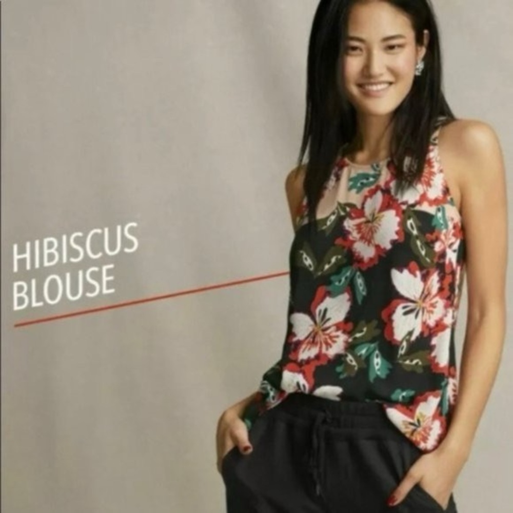 CAbi Style 5542 Hibiscus Blouse-Tank-Size M